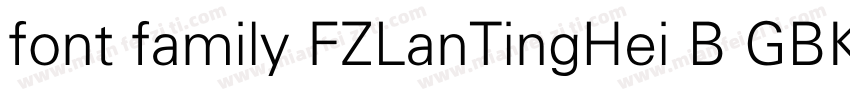 font family FZLanTingHei B GBK字体转换